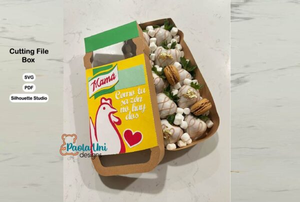 Digital para cortar caja Knorr con soporte de chocolates para el dia de la madre