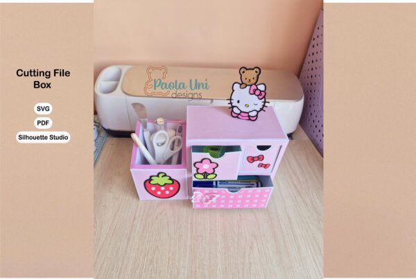 Archivo para recortar y armar organizador de herramientas