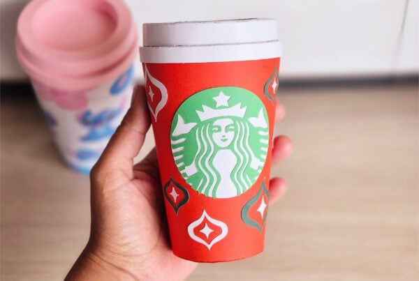 Archivo para recortar y armar caja en forma de vaso