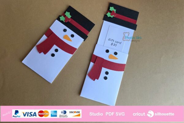 Archivo para recortar y armar soporte tarjeta regalo