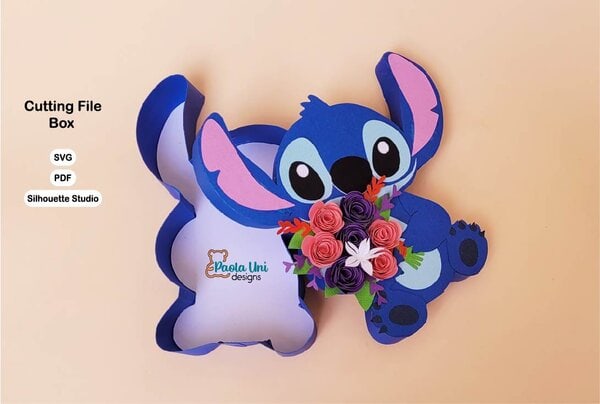 archivo para recortar y armar  con flores, nivel experto Stitch