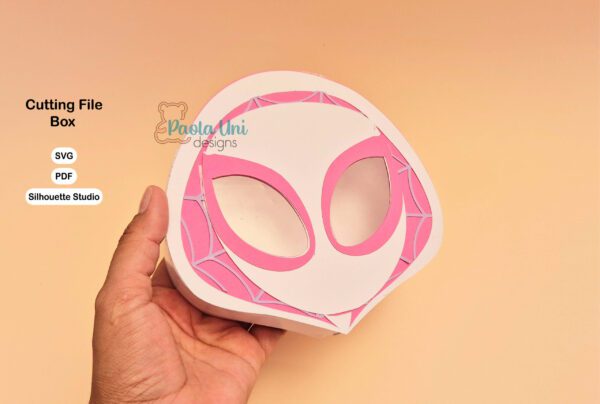 Archivo para recortar y armar caja en forma de spiderwoman