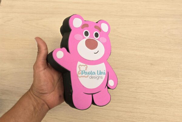 Archivo para recortar y armar caja en forma de oso lotso