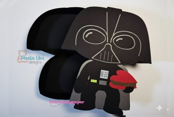 FORMATO FOTODF Archivo para recortar y armar caja en forma de Darth san Valentín