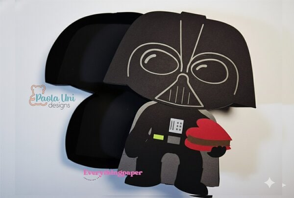 Archivo para recortar y armar caja en forma de Darth san Valentín - Imagen 2