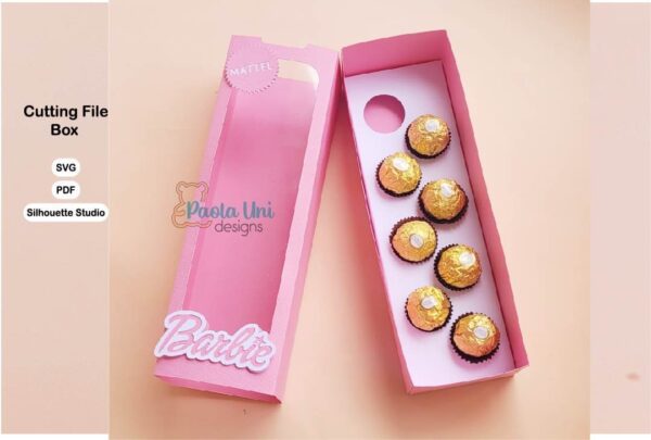 Caja Barbie para chocolates, donas, fresas
