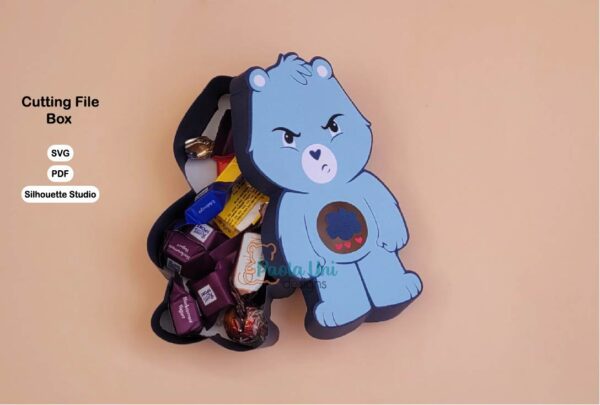 Digital Caja Osos azul y rosado