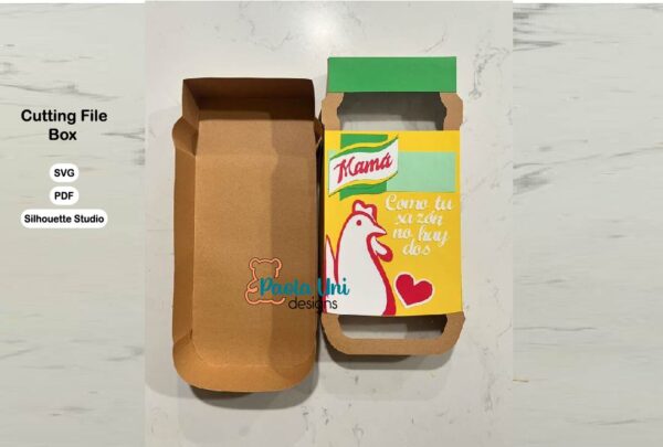 Digital para cortar caja Knorr con soporte de chocolates para el dia de la madre