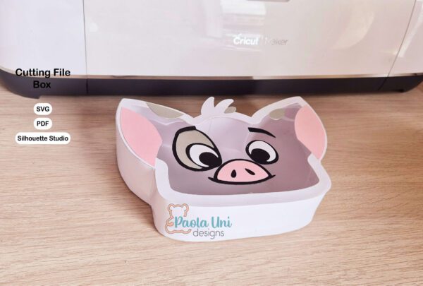 Archivo para recortar y armar caja en forma de cerdito