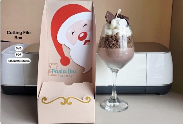 Archivo para recortar y armar caja para copa