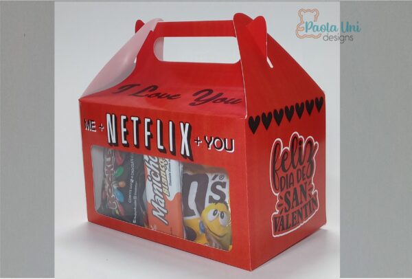 255 Archivo para recortar y armar caja inspirada en NETFLIX creada por Yoanny Canelon