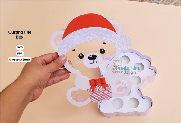 Caja En forma de oso para Navidad