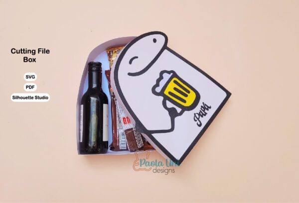 Caja Flork Papá SVG Cricut, – silhouette Studio Cameo-PDF Tijeras