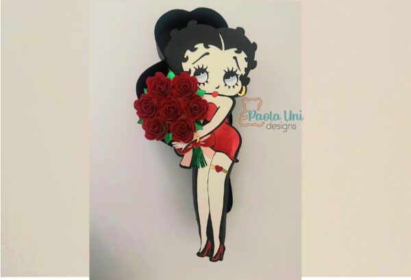 FOTO 22 Archivo para recortar y armar caja en forma de Betty Boop