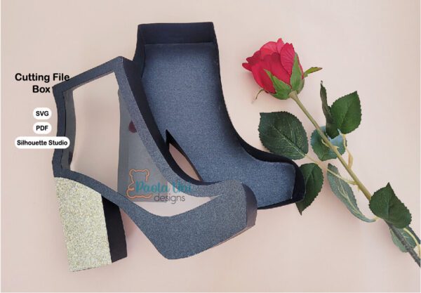 Archivo digital para recortar y armar caja en forma de bota