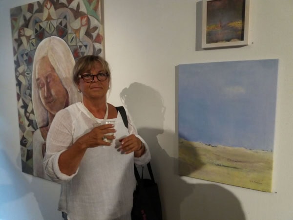 Jag var själv en av de utvalda konstnärerna och fick visa mina målningar ”Ljuset i Skagen no 1” och ”Havsvikarna i Bohuslän”