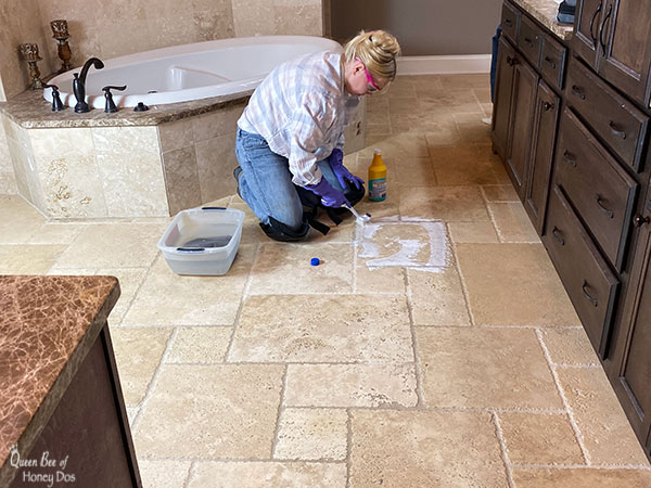 cleaning travertine floors