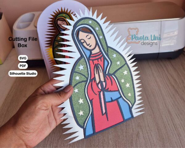 Archivo para recortar y armar altar VIRGEN DE GUADALUPE no incluye las rosas