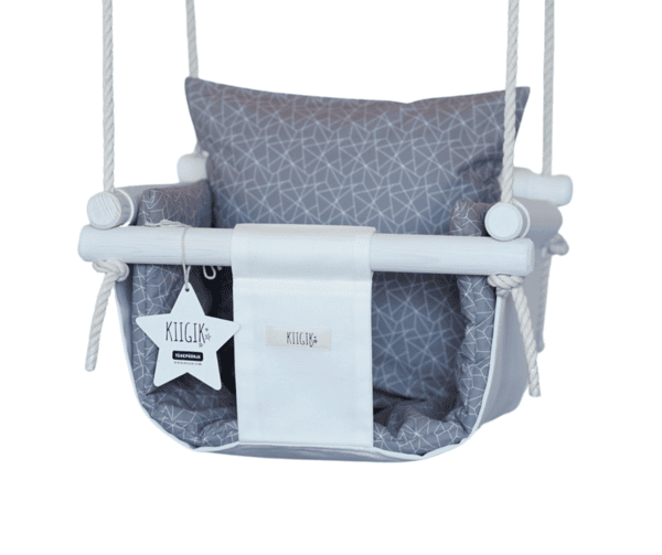 Elevandiluutooni pehmendusega beebikiik "Hall geomeetria"