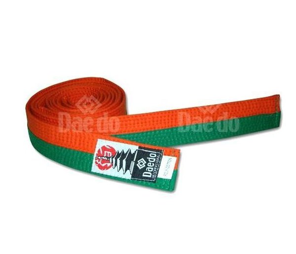 Cinturón naranja/verde