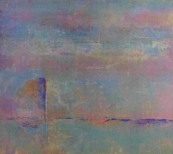 Ewa-Britt Andersson - Akryl 29x24cm "Himmel och Hav"