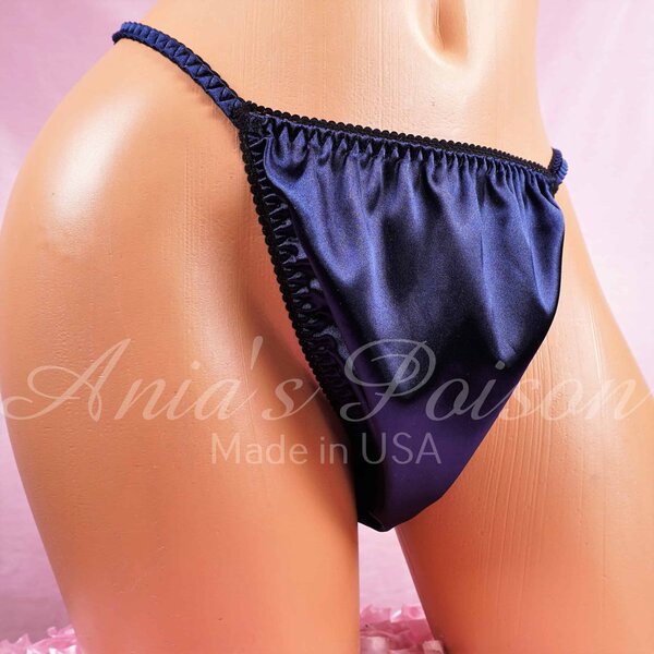 Ania's sissy Men's cheeky panties Countess cut Satin lined front men's string bikini sz 7/L - Image 2