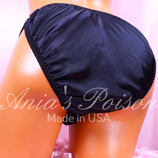 Ania's Sissy string bikini 5 Piece Lot Satin Foil Lace Princess shiny wetlook men's panties sz S - Image 5