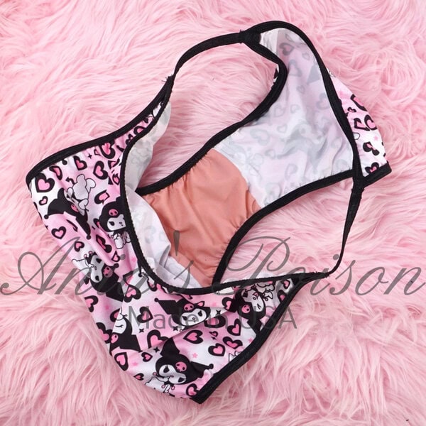 Ania's Sissy women's Spandex string Bikini Stretch Pink Cat Hearts Duchess Cut panties sz 6 - Image 4