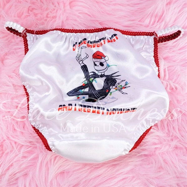 Ania's Sissy Ladies string bikini 6 Piece Lot Satin Sublimation Character Prints shiny wetlook panties sz S - Image 3