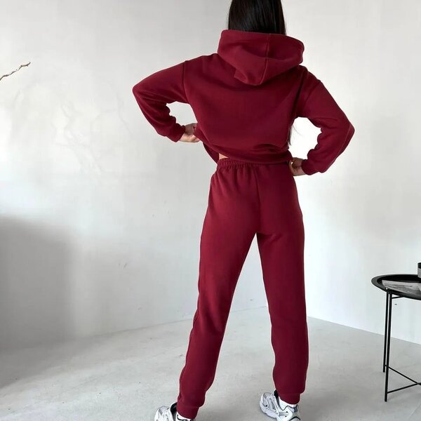 Костюм жіночий спортивний осінь-зима тринитка на флісі (арт. 23050) — изображение 8