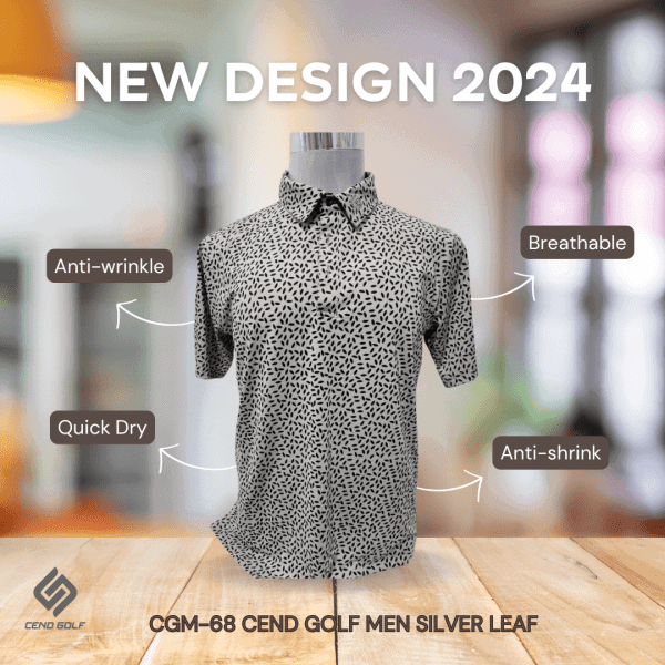 CEND Golf Men T-Shirt (Silver Leaf) CGM-68