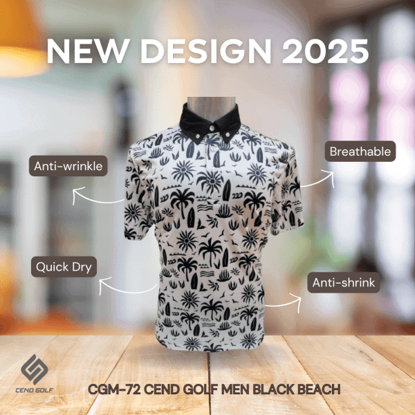 CEND Golf Men T-Shirt (White Block) CGM-72