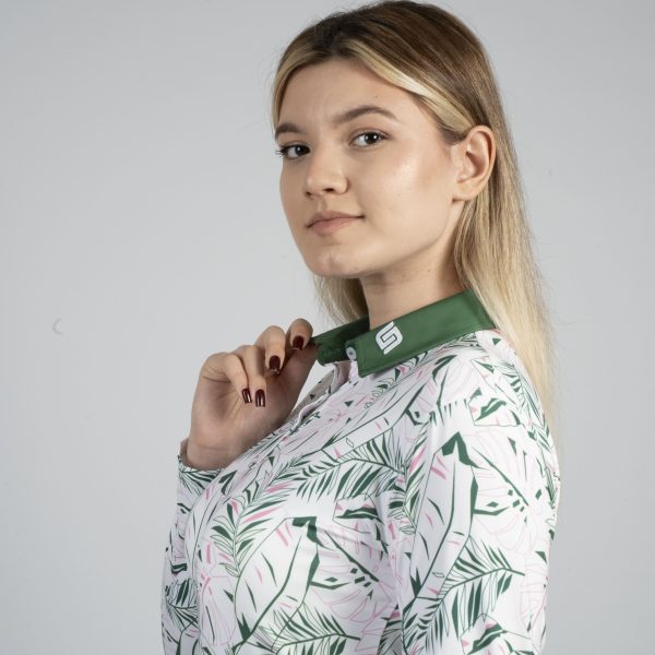 CEND Golf Women T-Shirt (Green Floral) CGW-22