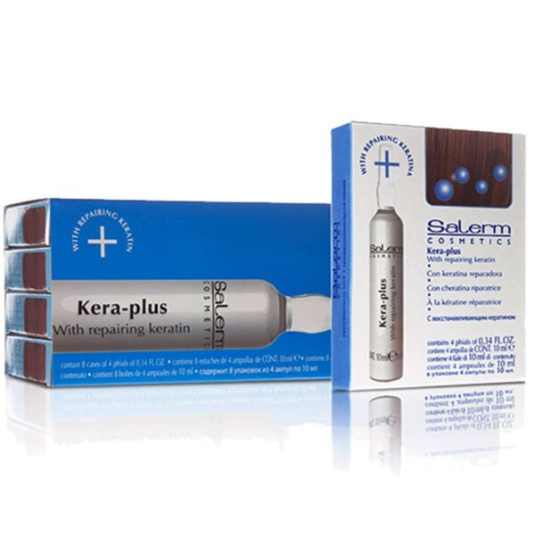 Ampollas Salerm KERA-PLUS Con keratina reparadora Cabello liso ...