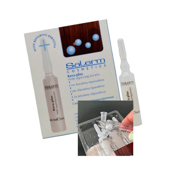 Ampollas Salerm KERA-PLUS Con keratina reparadora Cabello liso ...