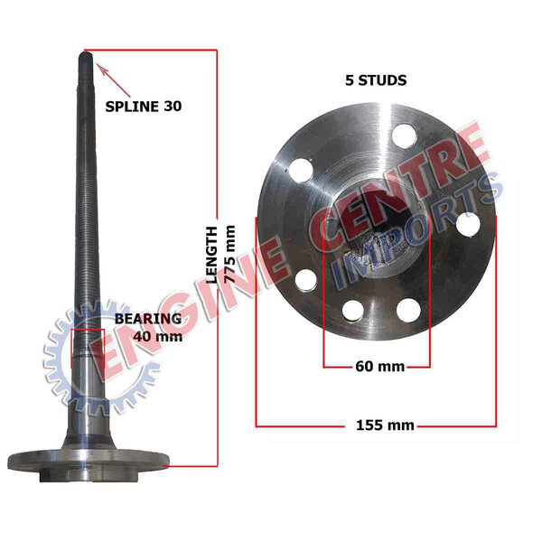 HILUX D4D SIDESHAFT - LEFT / RIGHT HAND SIDE