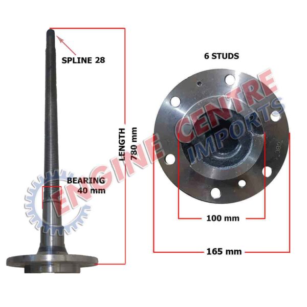 ISUZU GO BIG SINGLE BEARING SIDESHAFT - LEFT HAND SIDE