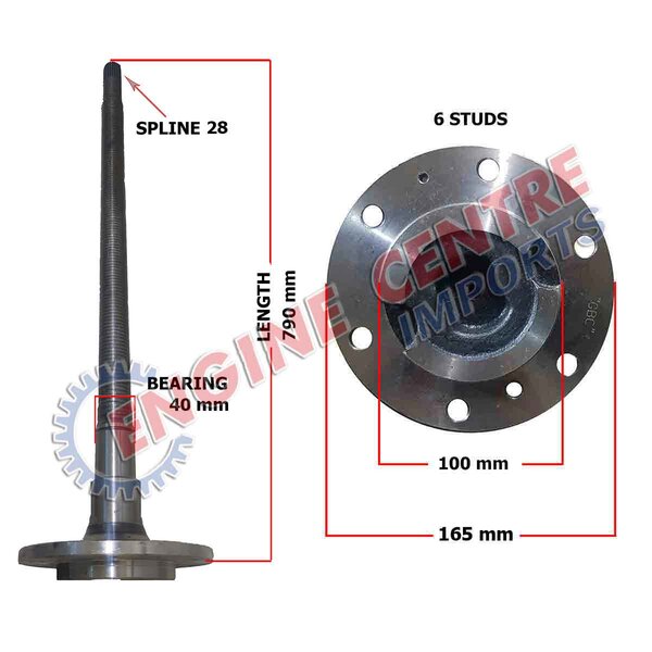ISUZU GO BIG SINGLE BEARING SIDESHAFT - RIGHT HAND SIDE
