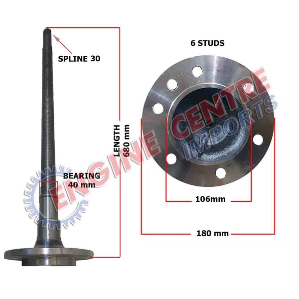 HILUX / BABY QUANTUM SIDESHAFT - LEFT / RIGHT HAND SIDE