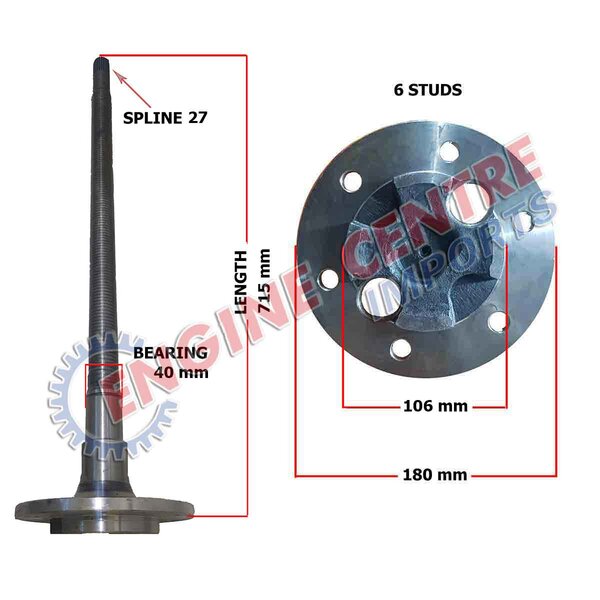 HILUX KZTE SIDESHAFT - LEFT HAND SIDE