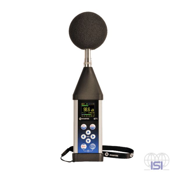 svan 971 front view with probe Svantek SVAN 971 Sound Level Meter front view