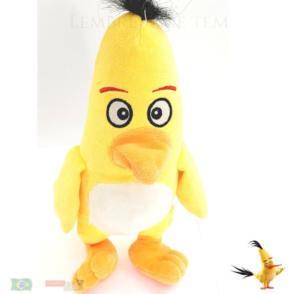Angry birds Chuck -Pássaro amarelo  – com som  urso de pelúcia