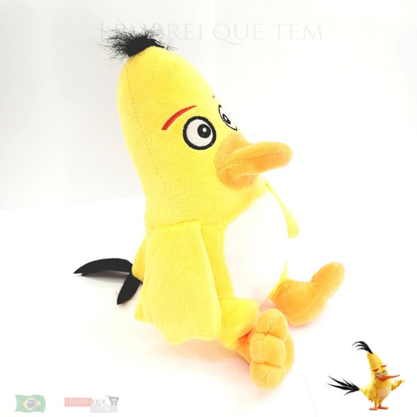 Angry birds Chuck -Pássaro amarelo  – com som  urso de pelúcia