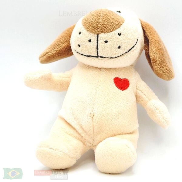 cachorrinho fofinho urso de pelúcia coração – imã