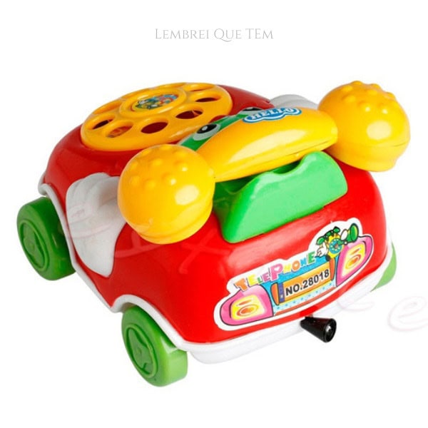 Telefone Alo Be Bebê – brinquedo carrinho infantil telefone – carrinho a corda