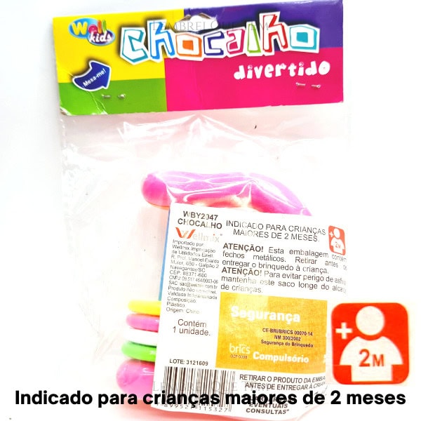 Chocalho instrumento musical Divertido Wellkids