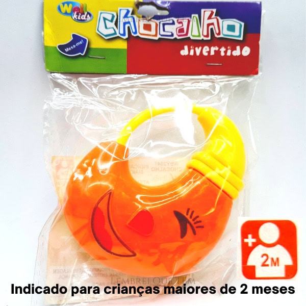 Chocalho lua Divertido Wellkids para crianças maiores de 2 meses