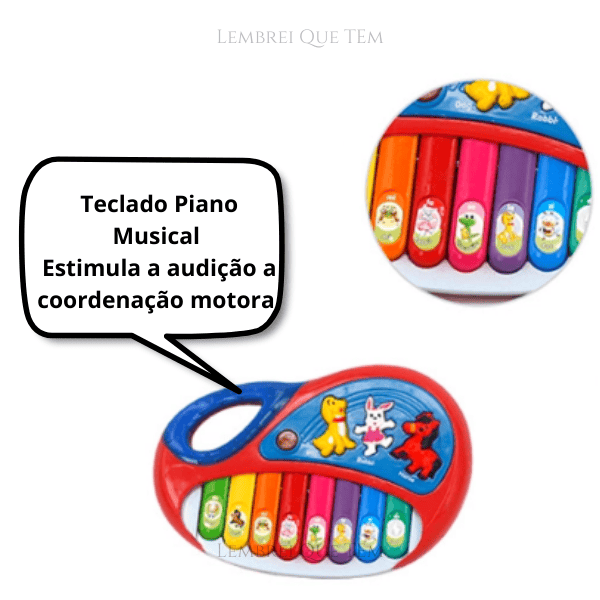 Teclado a Pilha Rainbow Festa dos Bichos – Wellmix BABY