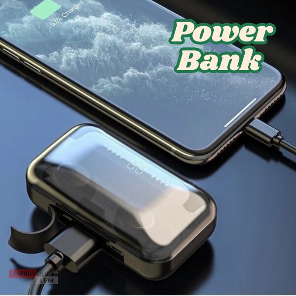 Fone De Ouvido bluetooth 5.1 Sem Fio Estéreo M10 Com Pod Carregador Power Bank