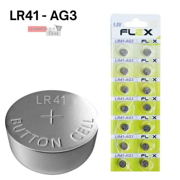 Pilha Bateria Botão LR41 1.5V AG3